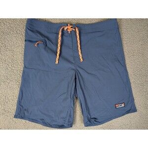 Patagonia Mens Wavefarer 10” Inseam Board Shorts Nylon Pocket Blue Orange Sz 38